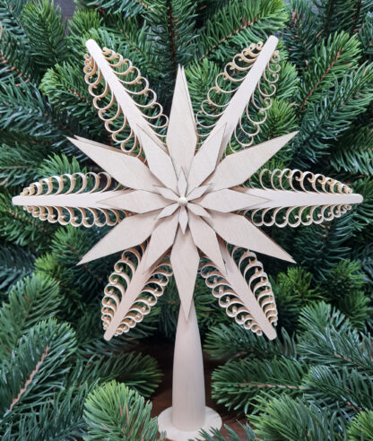 Christbaumspitze Ø20cm aus Holz - Weihnachten