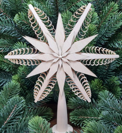 Christbaumspitze Ø20cm aus Holz - Weihnachten – Bild 2