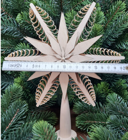 Christbaumspitze Ø20cm aus Holz - Weihnachten – Bild 3