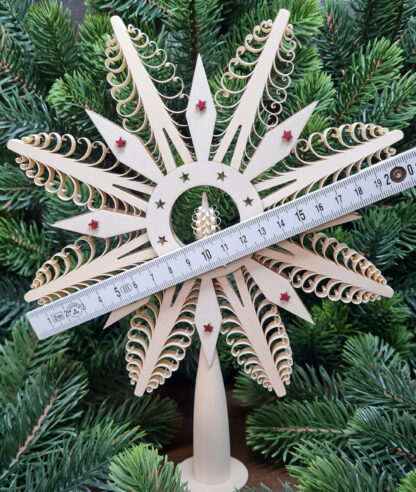 Christbaumspitze Ø21cm aus Holz - Weihnachten – Bild 3