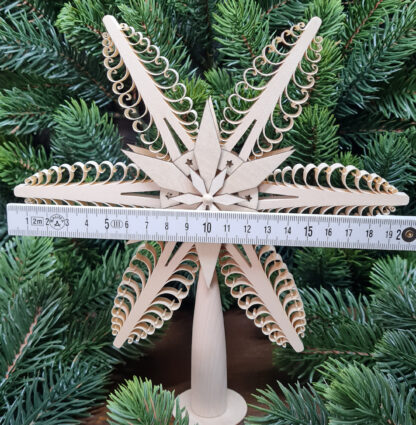 Christbaumspitze Ø20cm aus Holz - natur - Weihnachten – Bild 3