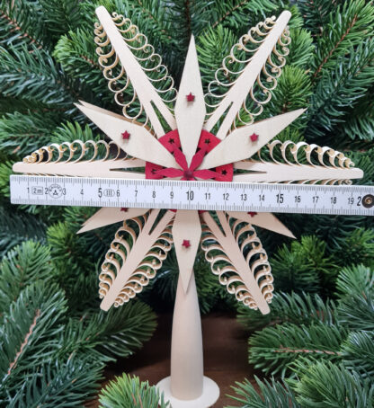 Christbaumspitze Ø20cm aus Holz - rot - Weihnachten – Bild 3