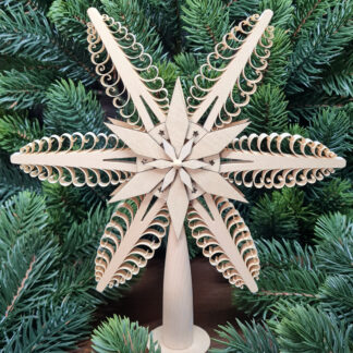 Christbaumspitze natur Holzstern Ø 20 cm
